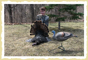 Brittney's had a blast on her first turkey hunt with The Decoy Sled